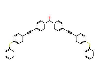 Methanone, bis[4-[[4-(phenylthio)phenyl]ethynyl]phenyl]- structure