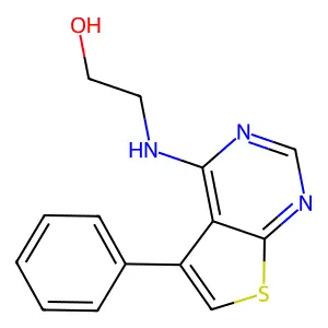 2-[(5-Phenylthieno[2,3-d]pyrimidin-4-yl)amino]ethanol structure