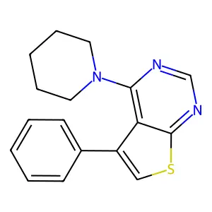 5-Phenyl-4-(piperidin-1-yl)thieno[2,3-d]pyrimidine structure