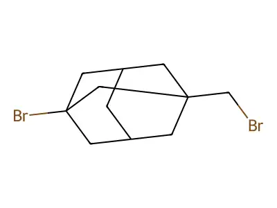 (1s,3r,5R,7S)-1-bromo-3-(bromomethyl)adamantane structure