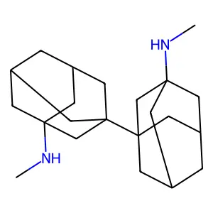 (1,1'-Bitricyclo(3.3.1.13,7)decane)-1,1'-diamine, N1,N1'-dimethyl- structure