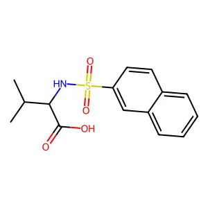 (2S)-3-methyl-2-(naphthalen-2-ylsulfonylamino)butanoic acid structure