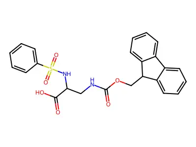 2-(benzenesulfonamido)-3-(9H-fluoren-9-ylmethoxycarbonylamino)propanoic Acid structure