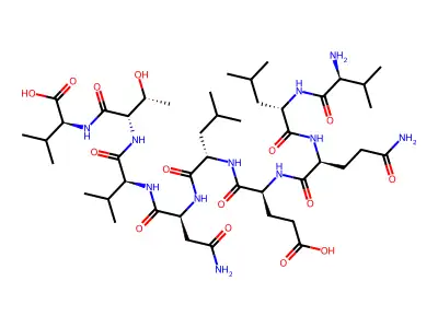 H-Val-leu-gln-glu-leu-asn-val-thr-val-OH structure