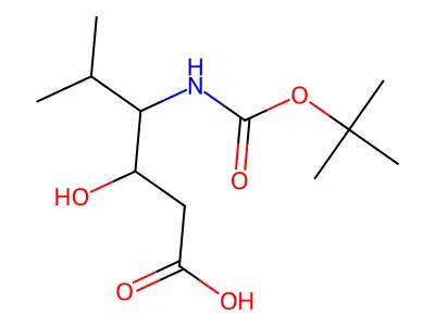 4-{[(Tert-butoxy)carbonyl]amino}-3-hydroxy-5-methylhexanoic acid structure