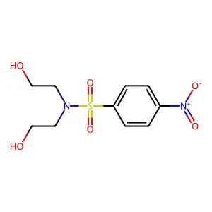N,N-bis(2-hydroxyethyl)-4-nitrobenzenesulfonamide structure
