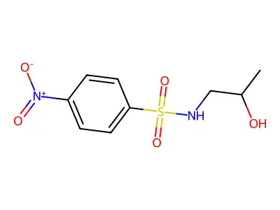 N-(2-hydroxypropyl)-4-nitrobenzenesulfonamide structure
