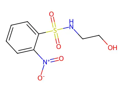 N-(2-hydroxyethyl)-2-nitrobenzenesulfonamide structure