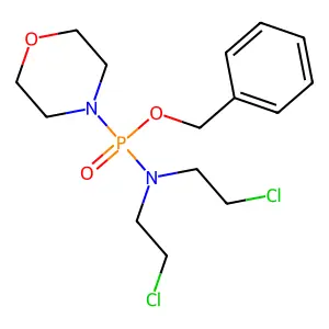 2-chloro-N-(2-chloroethyl)-N-[morpholin-4-yl(phenylmethoxy)phosphoryl]ethanamine structure