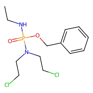 Phosphorodiamidic acid,N-bis(2-chloroethyl)-N'-ethyl-, benzyl ester structure