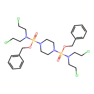 N-[[4-[bis(2-chloroethyl)amino-phenylmethoxyphosphoryl]piper structure