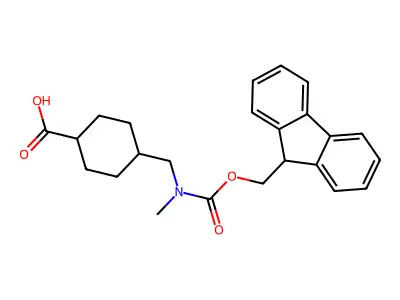 Fmoc-N-methyl-tranexamic acid structure