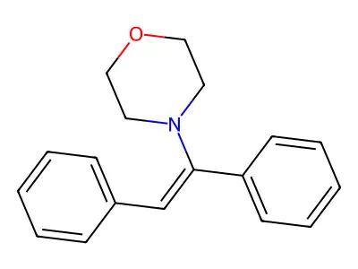 Morpholine,4-[(1z)-1,2-diphenylethenyl]- structure