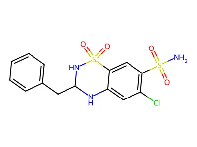Benzylhydrochlorothiazide structure