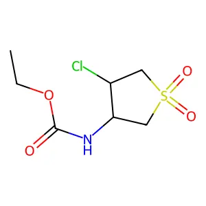 Ethyl 4-chloro-1,1-dioxidotetrahydro-3-thienylcarbamate structure