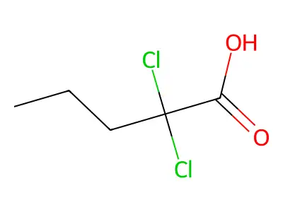 2,2-dichloropentanoic Acid structure