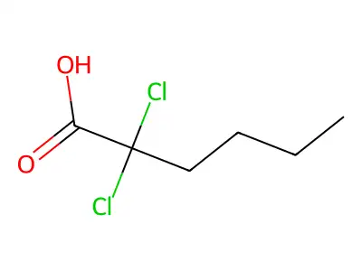 2,2-dichlorohexanoic Acid structure