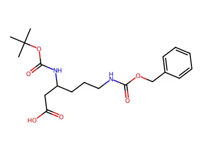 6-{[(Benzyloxy)carbonyl]amino}-3-{[(tert-butoxy)carbonyl]amino}hexanoic acid structure