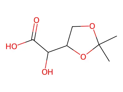 2-(2,2-Dimethyl-1,3-dioxolan-4-yl)-2-hydroxyacetic acid structure
