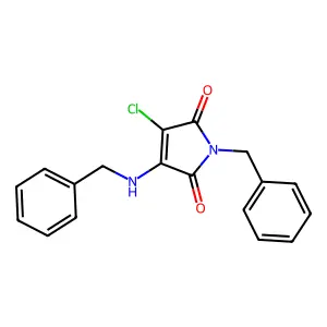 1-benzyl-3-(benzylamino)-4-chloro-1H-pyrrole-2,5-dione structure