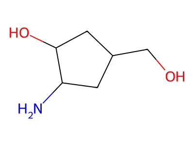 2-Amino-4-(hydroxymethyl)cyclopentan-1-ol structure