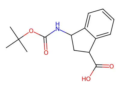 3-[(2-methylpropan-2-yl)oxycarbonylamino]-2,3-dihydro-1H-indene-1-carboxylic Acid structure