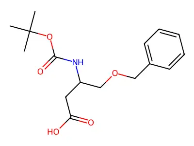 4-Benzyloxy-3-(tert-butoxycarbonylamino)butanoic acid structure