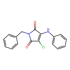 3-Anilino-1-benzyl-4-chloropyrrole-2,5-dione structure