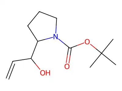 Tert-butyl 2-(1-hydroxyprop-2-en-1-yl)pyrrolidine-1-carboxylate structure