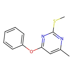 4-Methyl-2-methylsulfanyl-6-phenoxypyrimidine structure