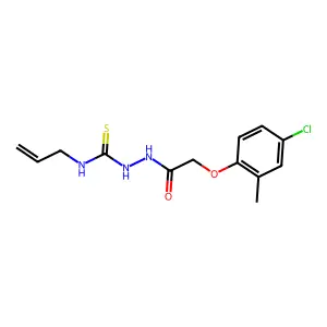 4-allyl-1-(4-chloro-2-methylphenoxyacetyl)thio-semicarbazide structure