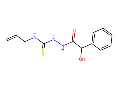 N-allyl-2-[hydroxy(phenyl)acetyl]hydrazinecarbothioamide structure