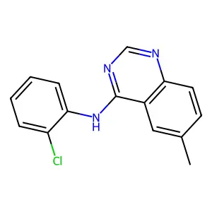 N-(2-chlorophenyl)-6-methylquinazolin-4-amine structure