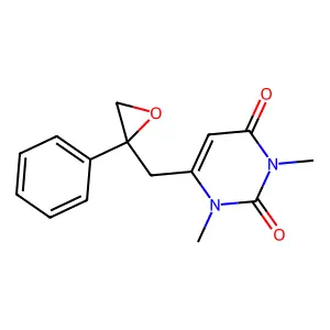 1,3-Dimethyl-6-[(2-phenyloxiran-2-yl)methyl]pyrimidine-2,4-dione structure