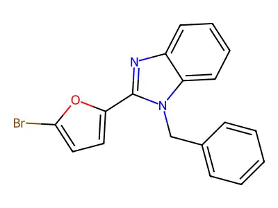 1-Benzyl-2-(5-bromofuran-2-yl)benzimidazole structure