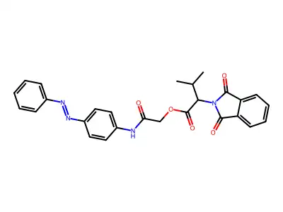 (4-phenyldiazenylphenyl)carbamoylmethyl 2-(1,3-dioxoisoindol-2-yl)-3-methyl-butanoate structure