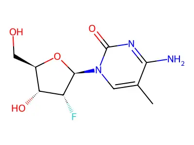 2'-Deoxy-2'-fluoro-5-methylcytidine structure