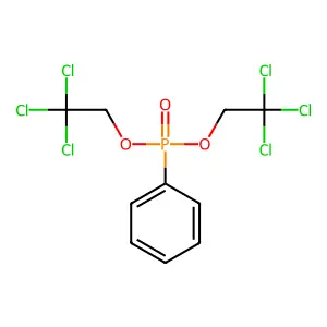 Phosphonic acid, phenyl-, bis(2,2,2-trichloroethyl) ester structure