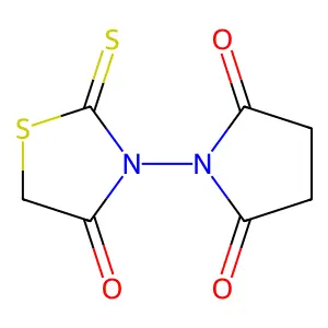 1-(4-Oxo-2-sulfanylidene-1,3-thiazolidin-3-yl)pyrrolidine-2,5-dione structure