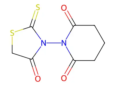 1-(4-Oxo-2-sulfanylidene-1,3-thiazolidin-3-yl)piperidine-2,6-dione structure