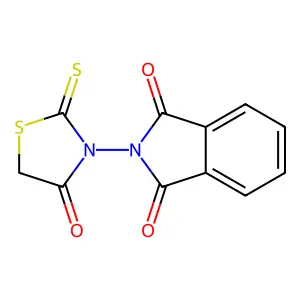 2-(4-oxo-2-thioxo-1,3-thiazolan-3-yl)-1H-isoindole-1,3(2H)-dione structure