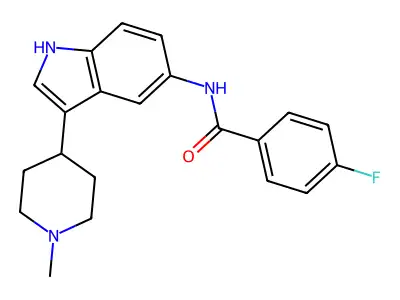4-Fluoro-N-(3-(1-methyl-4-piperidinyl)-1H-indol-5-yl)benzamide structure