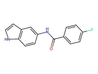 4-fluoro-N-(1H-indol-5-yl)benzamide structure
