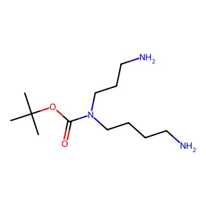 tert-butyl N-(4-aminobutyl)-N-(3-aminopropyl)carbamate structure