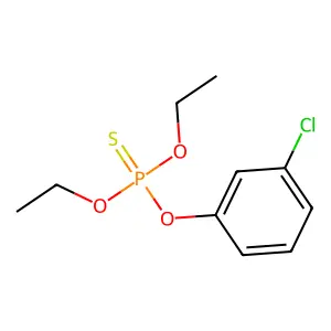 Phosphorothioic acid, O-(3-chlorophenyl) O,O-diethyl ester structure