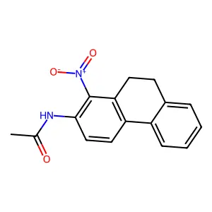 N-(1-nitro-9,10-dihydrophenanthren-2-yl)acetamide structure