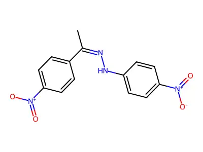 p-Nitroacetophenone p-nitrophenylhydrazone structure