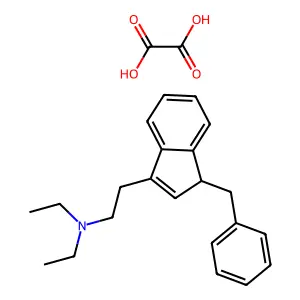 Oxalic acid--2-(1-benzyl-1H-inden-3-yl)-N,N-diethylethan-1-amine (1/1) structure