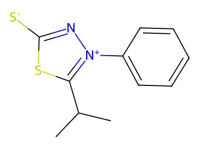4-Phenyl-5-propan-2-yl-1,3,4-thiadiazol-4-ium-2-thiolate structure