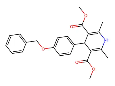3,5-dimethyl 4-[4-(benzyloxy)phenyl]-2,6-dimethyl-1,4-dihydropyridine-3,5-dicarboxylate structure